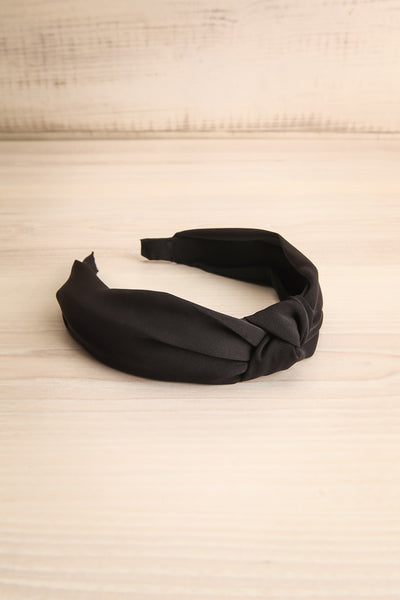 Eiddal Night Black Knotted Fabric Headband | La Petite Garçonne 3