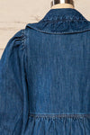 Eidesaetra Long Sleeve Denim Shirt Dress | La petite garçonne back close up