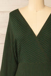Eidkjosen Midi knitted Wrap Dress | La Petite Garçonne front close-up