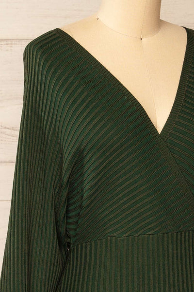 Eidkjosen Midi knitted Wrap Dress | La Petite Garçonne side close-up