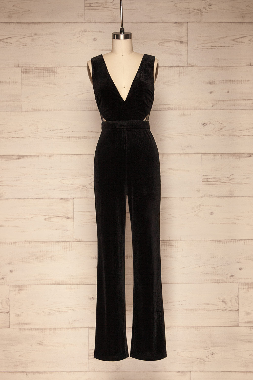 Eidsburg Black Jumpsuit | Combinaison | La Petite Garçonne front view 