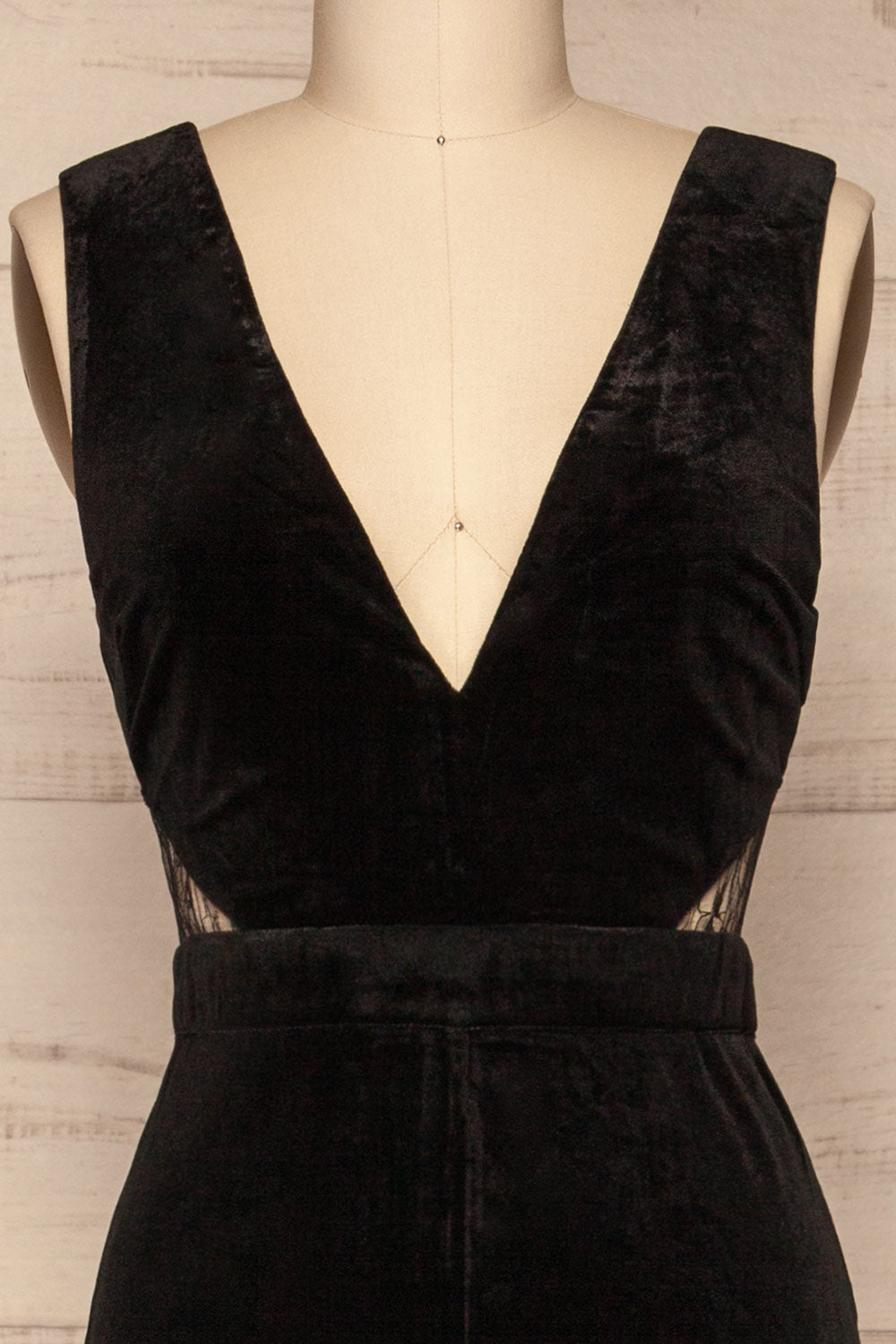 Eidsburg Black Jumpsuit | Combinaison | La Petite Garçonne front close-up