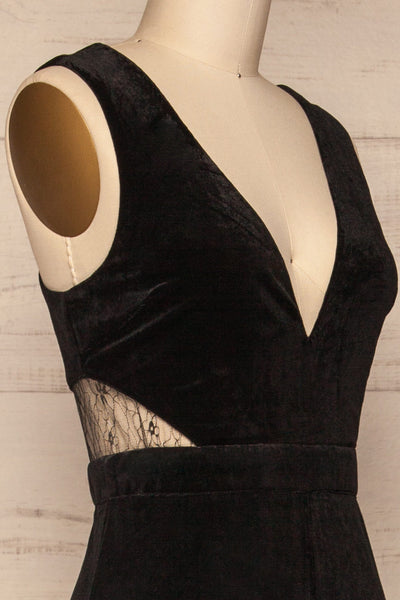 Eidsburg Black Jumpsuit | Combinaison | La Petite Garçonne side close-up