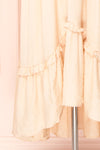 Eilonwy Tiered Midi Dress w/ 3/4 Puff Sleeves | Boutique 1861 bottom