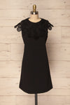 Elaion Black Shift Dress with Embroidered Collar | La Petite Garçonne