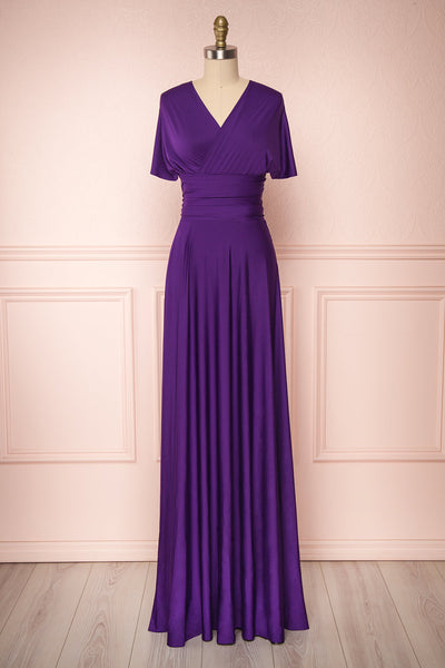 Elatia Aubergine Purple Convertible Maxi Dress | Boudoir 1861