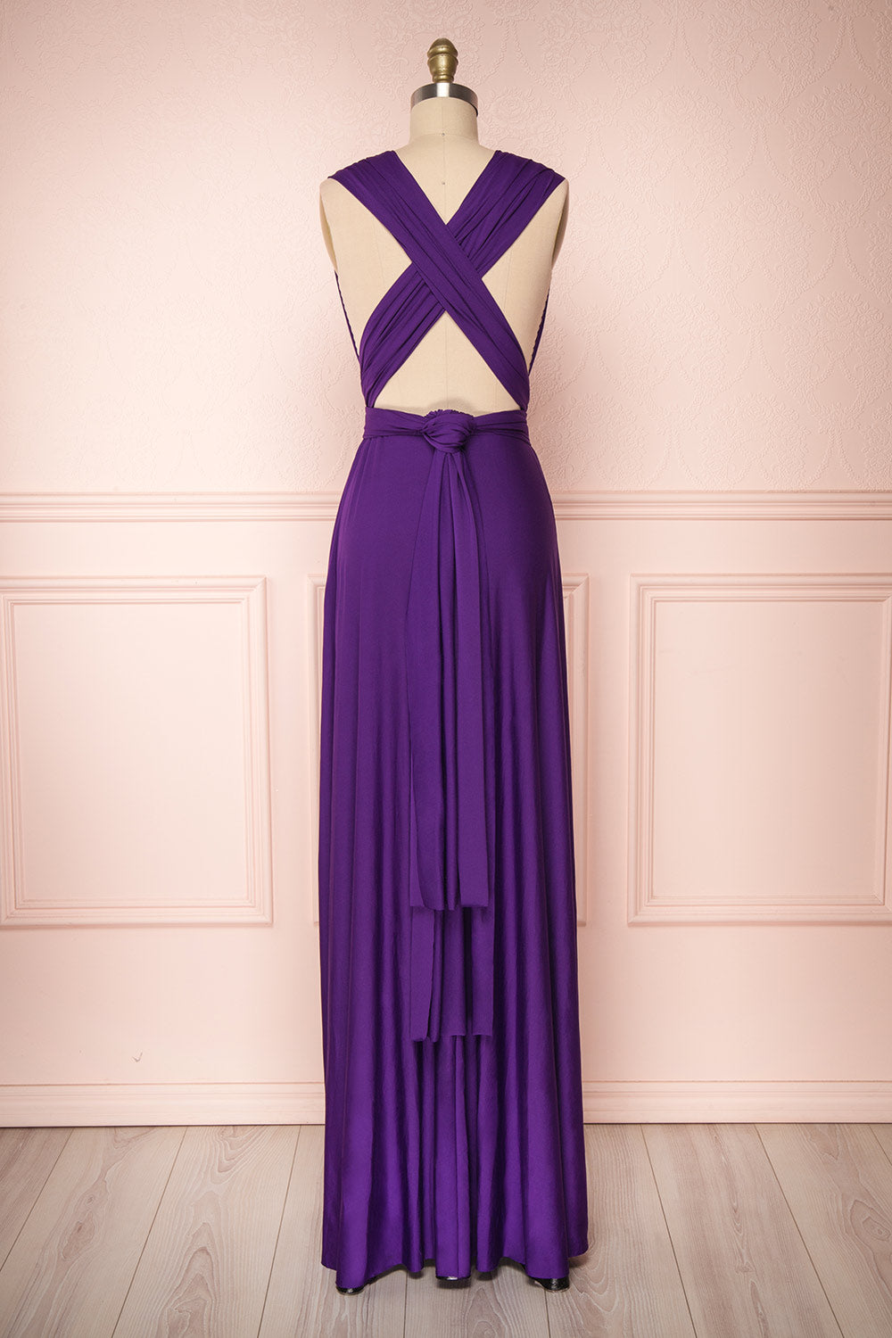 Elatia Aubergine | Purple Maxi Convertible Dress