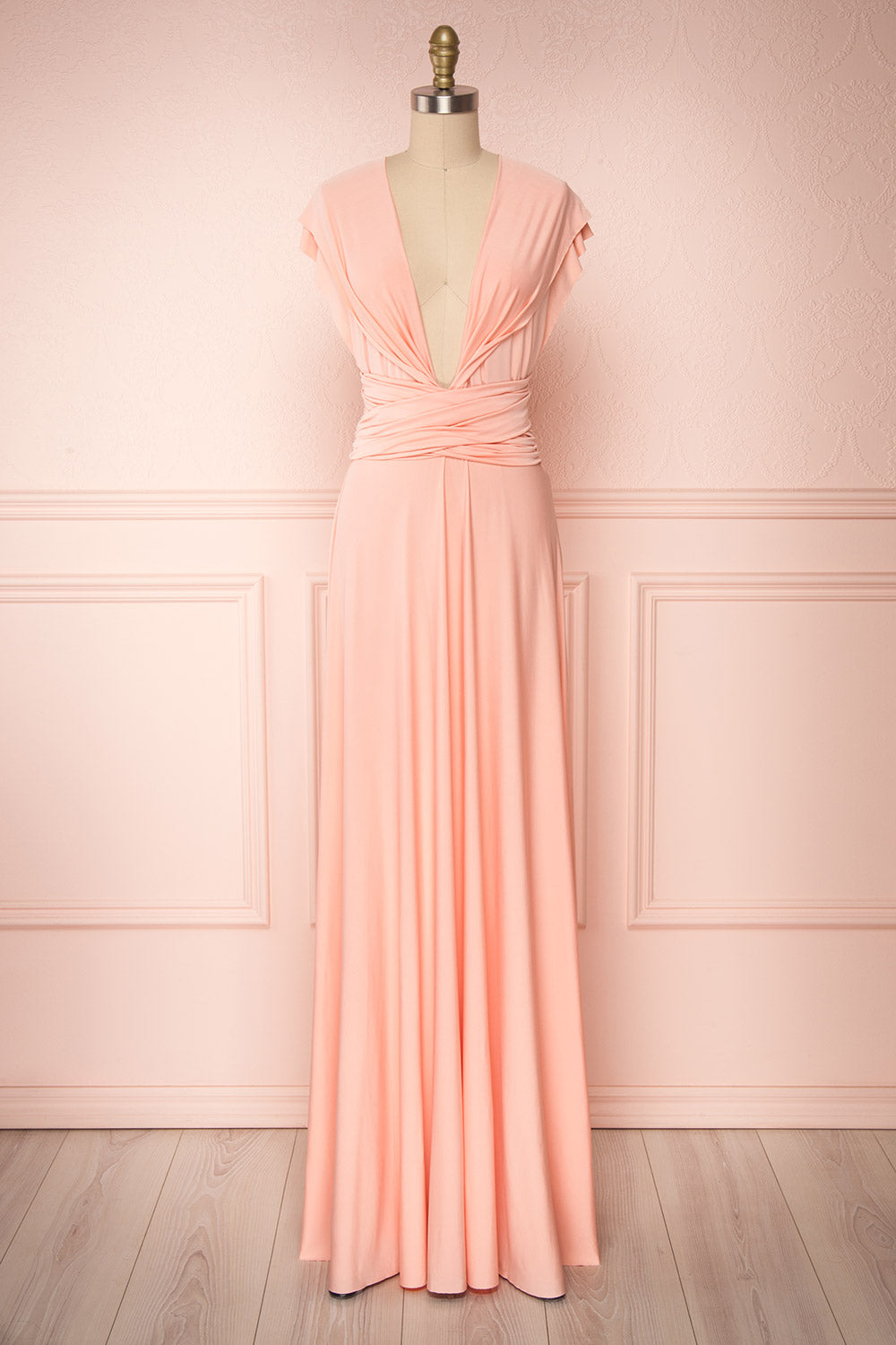 Elatia Blush Light Pink Convertible Dress front view | Boudoir 1861 fourth look view 