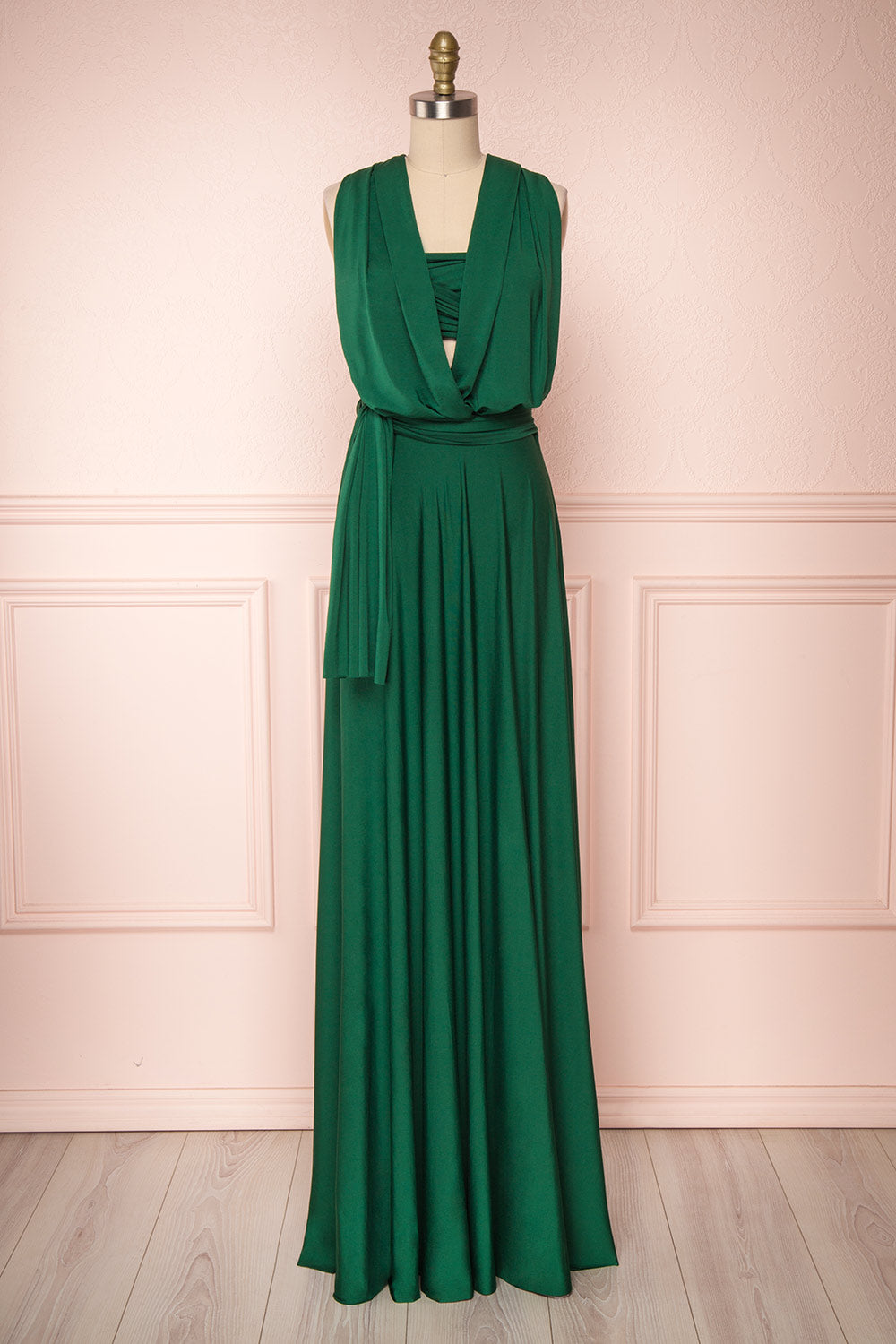 Elatia Forêt Forest Green Convertible Maxi Dress | Boudoir 1861