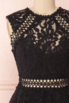 Eldemira Black Lace Party Dress | Robe de Fête | Boutique 1861 front close-up