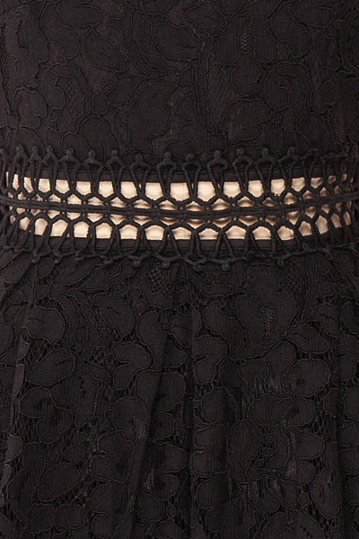 Eldemira Black Lace Party Dress | Robe de Fête | Boutique 1861 fabric detail