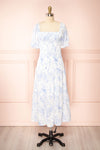 Eleionomae Floral Midi Dress w/ Square Neckline | Boutique 1861 front view