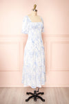 Eleionomae Floral Midi Dress w/ Square Neckline | Boutique 1861 side view