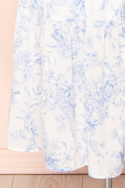 Eleionomae Floral Midi Dress w/ Square Neckline | Boutique 1861 bottom