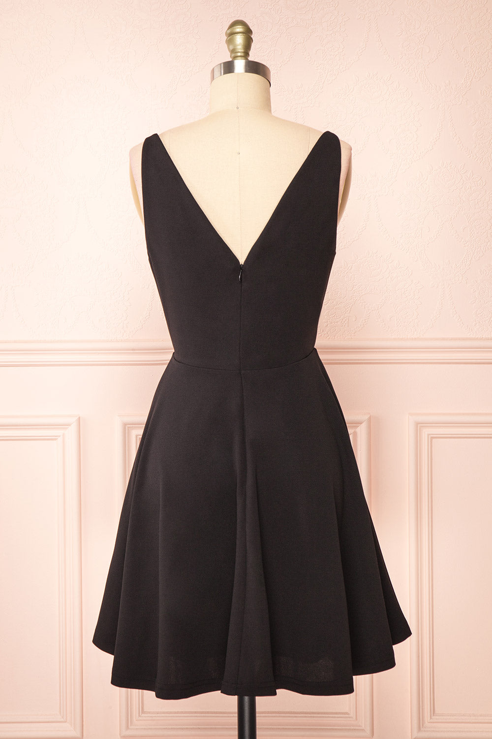 Elga Short Black Dress | Boutique 1861 back view