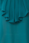 Eliana Emeraude Green Blouse with Ruffles | Boutique 1861 fabric detail
