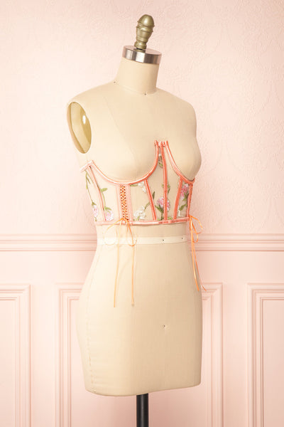 Elita Underbust Corset Top w/ Embroidery | Boutique 1861 side view