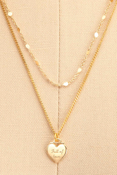 Elizabeth Blackwell Set of 2 Gold Necklaces | La petite garçonne both close-up