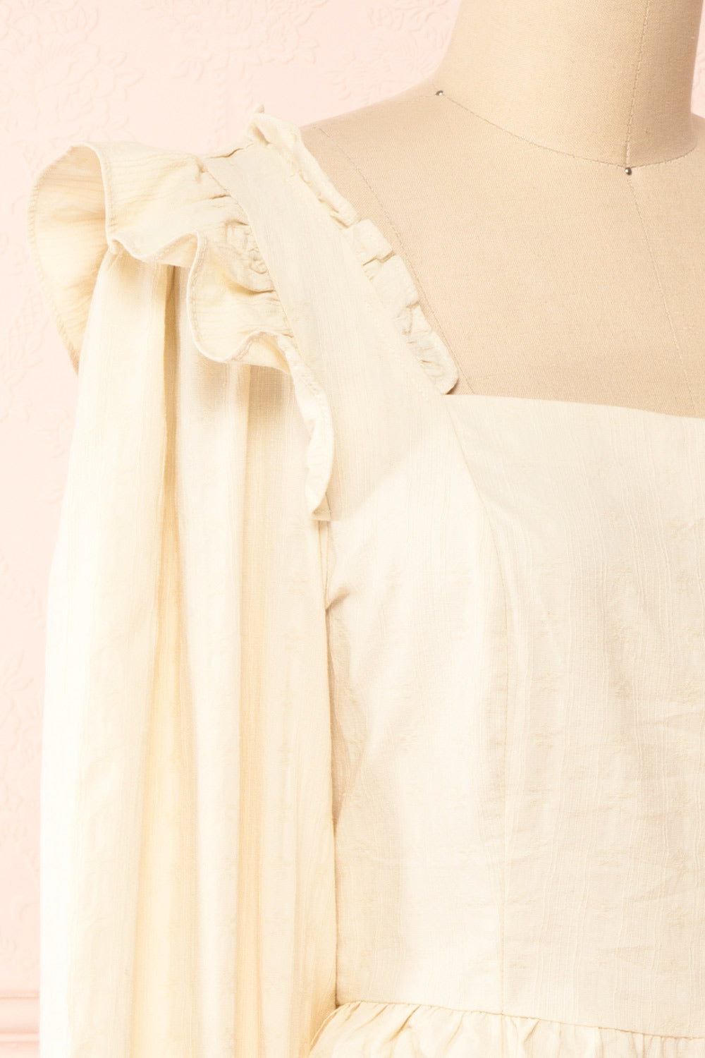 Ellenn Cream Bodice Shirt w/ Long Sleeves | Boutique 1861 side close-up