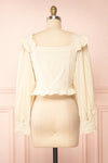 Ellenn Cream Bodice Shirt w/ Long Sleeves | Boutique 1861 back view