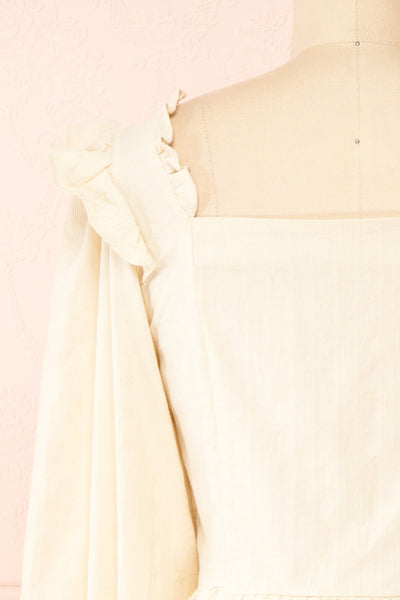 Ellenn Cream Bodice Shirt w/ Long Sleeves | Boutique 1861 back close-up