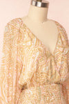 Freela Short Paisley Pattern V-Neck Dress | Boutique 1861  side close up