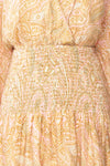 Freela Short Paisley Pattern V-Neck Dress | Boutique 1861  fabric