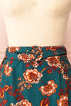 Elora Short Floral Skirt w/ Ruffles | Boutique 1861 front close-up
