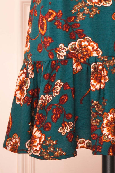 Elora Short Floral Skirt w/ Ruffles | Boutique 1861 bottom