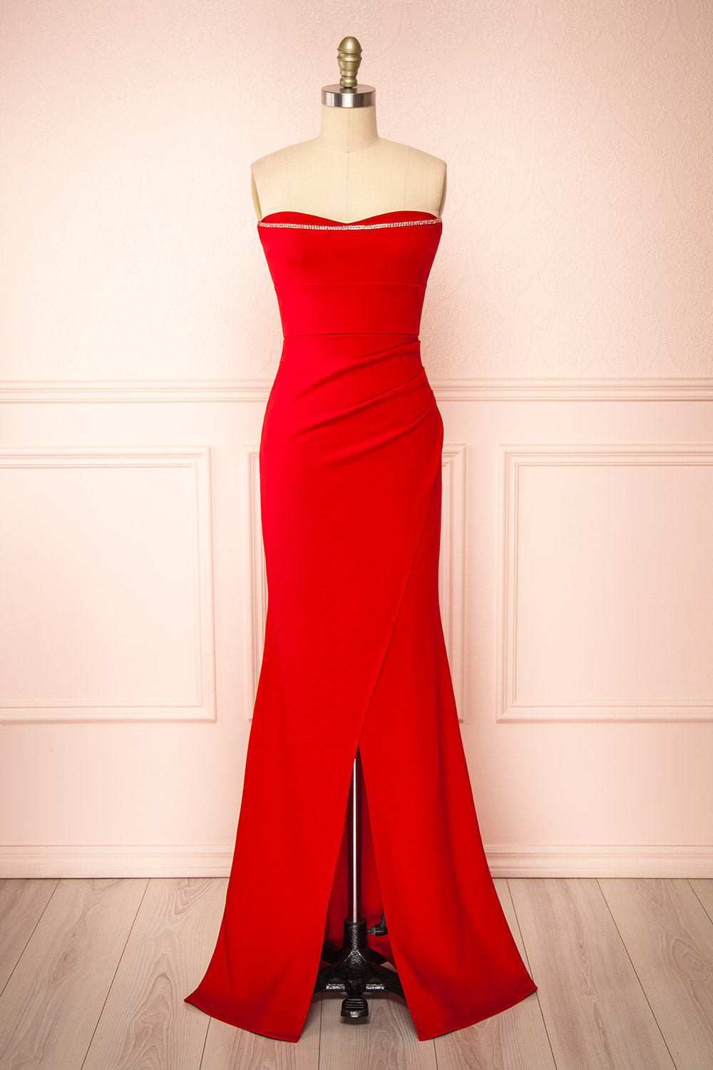 Elvya Red | Bustier Maxi Mermaid Dress