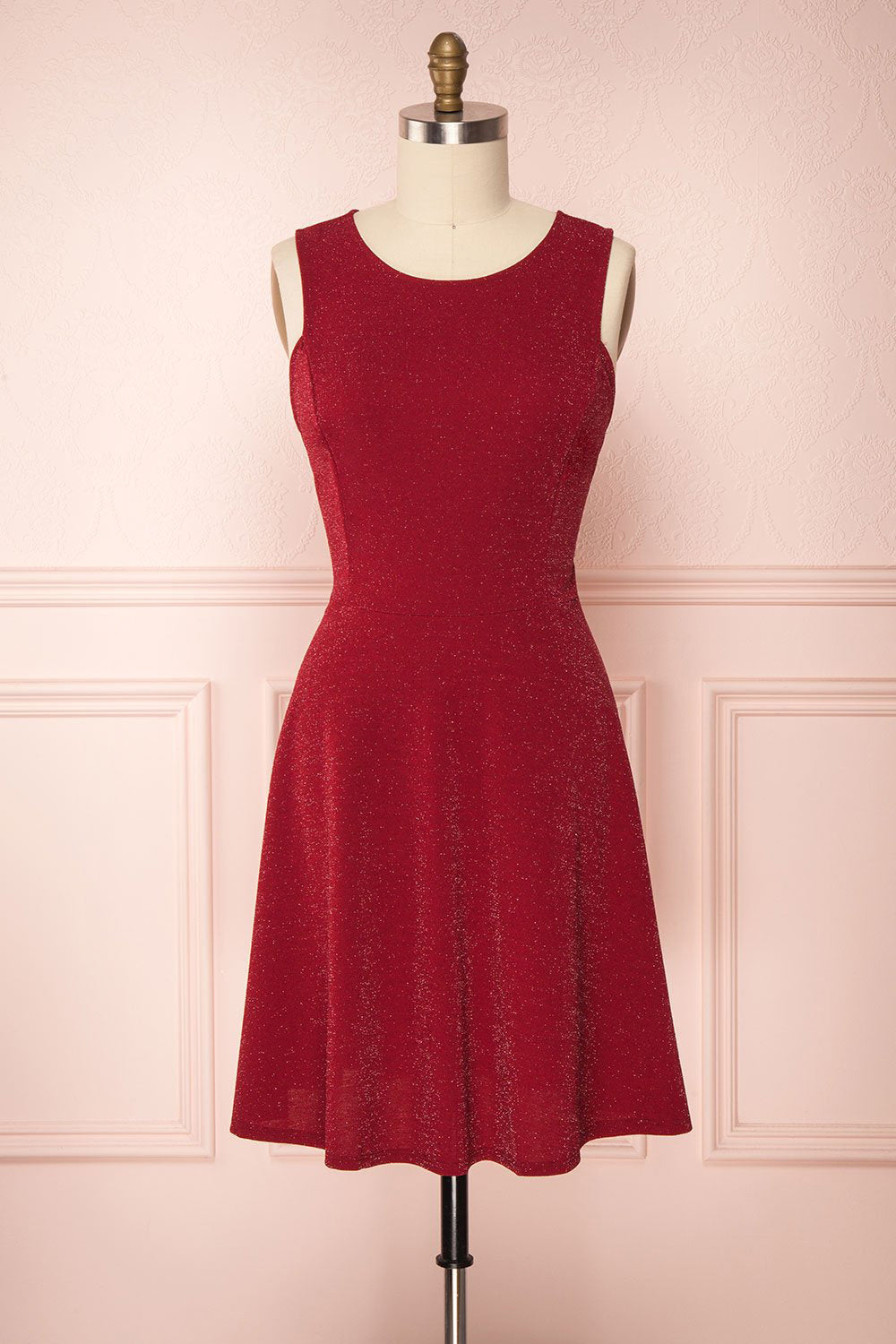 Elya Rubis Burgundy Plus Size A-Line Dress | Boutique 1861 plus