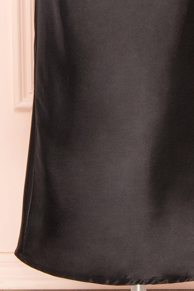 Elyse Black Cowl Neck Midi Dress | Boutique 1861 bottom