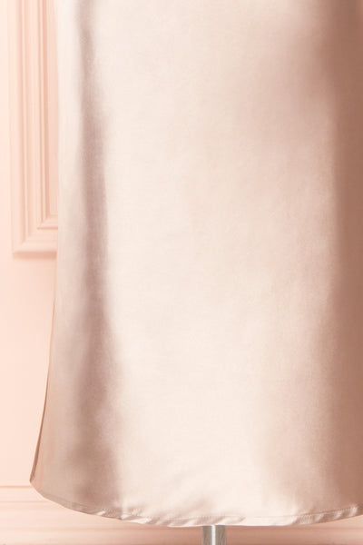 Elyse Champagne Cowl Neck Midi Dress | Boutique 1861 bottom