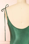 Elyse Green Cowl Neck Midi Dress | Boutique 1861 back close-up