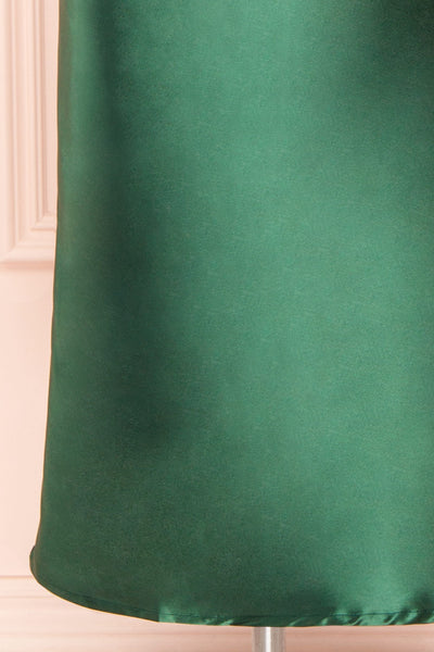 Elyse Green Cowl Neck Midi Dress | Boutique 1861 bottom