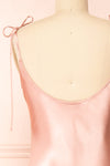 Elyse Pink Cowl Neck Midi Dress | Boutique 1861 back close-up