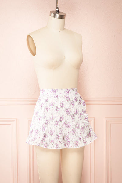 Elyxir Floral Shorts w/ Ruffles | Boutique 1861 - side view
