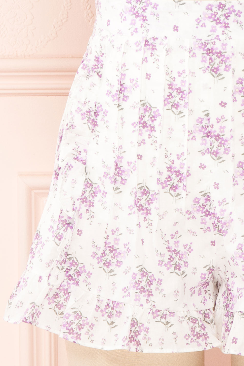 Elyxir Floral Shorts w/ Ruffles | Boutique 1861 - details