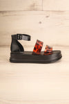 Embrun Black & Brown Platform Sandals | La petite garçonne side view