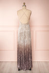 Emerentine Taupe Ombre Sequin Gown | Robe back view | Boutique 1861
