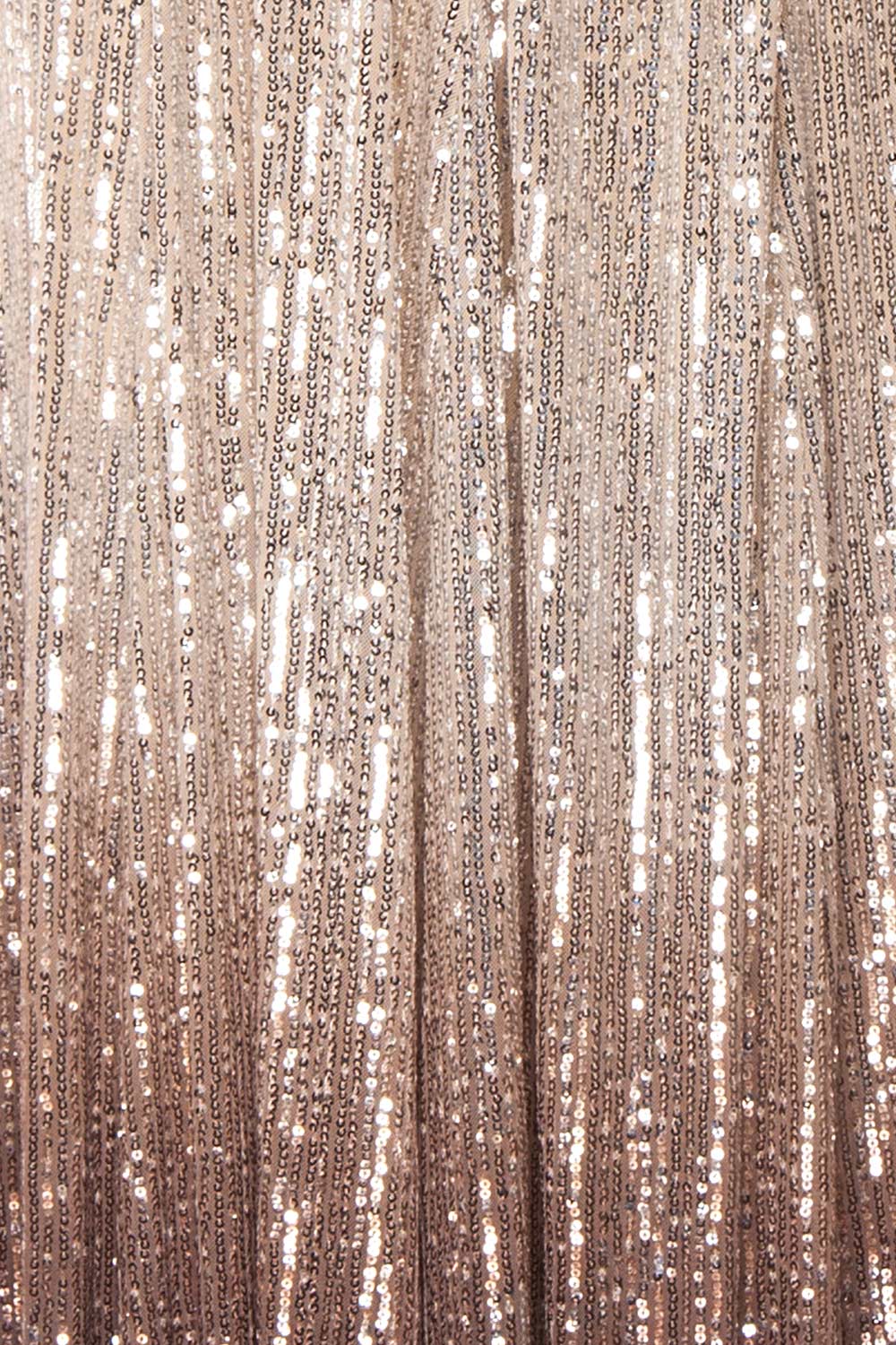 Emerentine Taupe Ombre Sequin Gown | Robe fabric | Boutique 1861