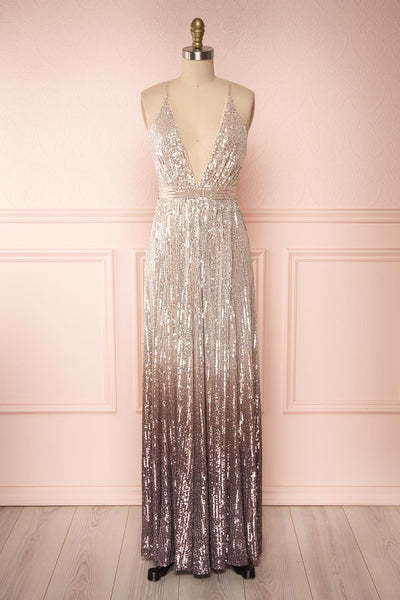 Emerentine Taupe Ombre Sequin Gown | Robe | Boutique 1861