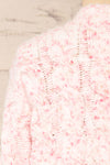 Emersin Pink Cropped Knit Sweater | La petite garçonne front close-up