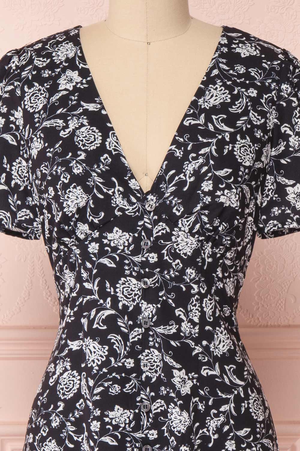 Emilce | Black & White Floral Dress