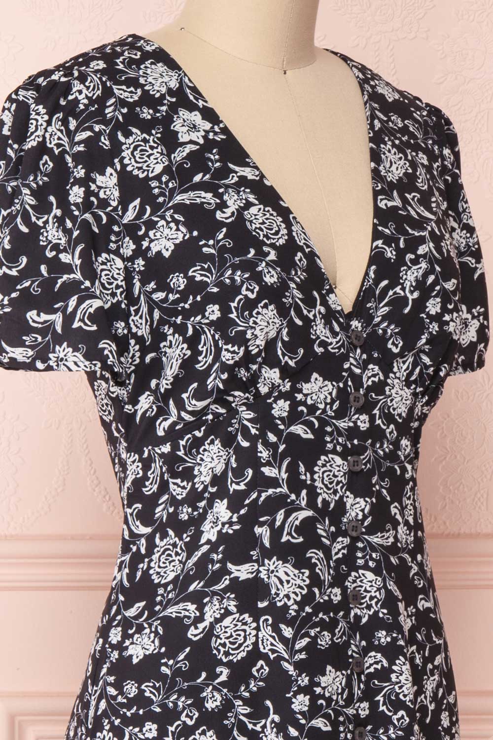 Emilce | Black & White Floral Dress