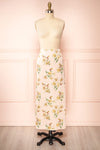 Emilia Satin Floral Midi Skirt | Boutique 1861 front view
