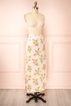 Emilia Satin Floral Midi Skirt | Boutique 1861 side view