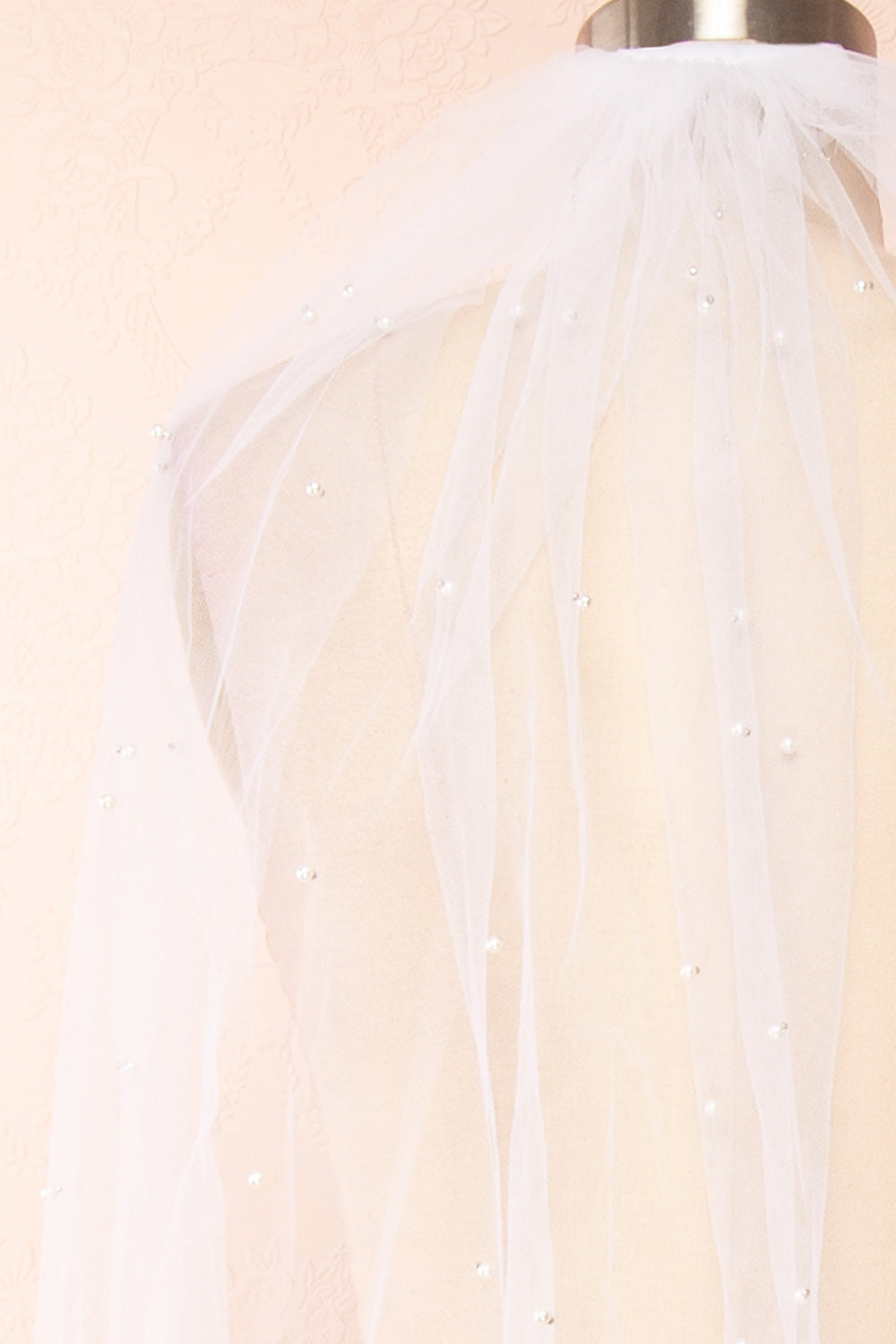 Emmanuella | Mesh Wedding Veil w/ Pearls