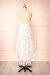 Eneka White Midi Tulle Dress w/ Floral Embroidery | Boudoir 1861 back view