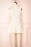 Enid Beige Star Patterned Romper w/ Thin Straps | Boutique 1861 front view